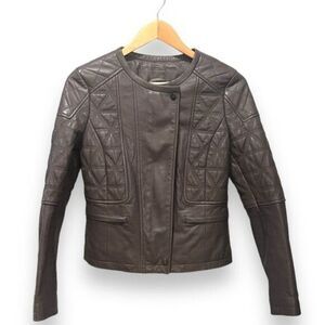 Comptoir Des Cotonniers Calf Skin Leather Jacket Size Small